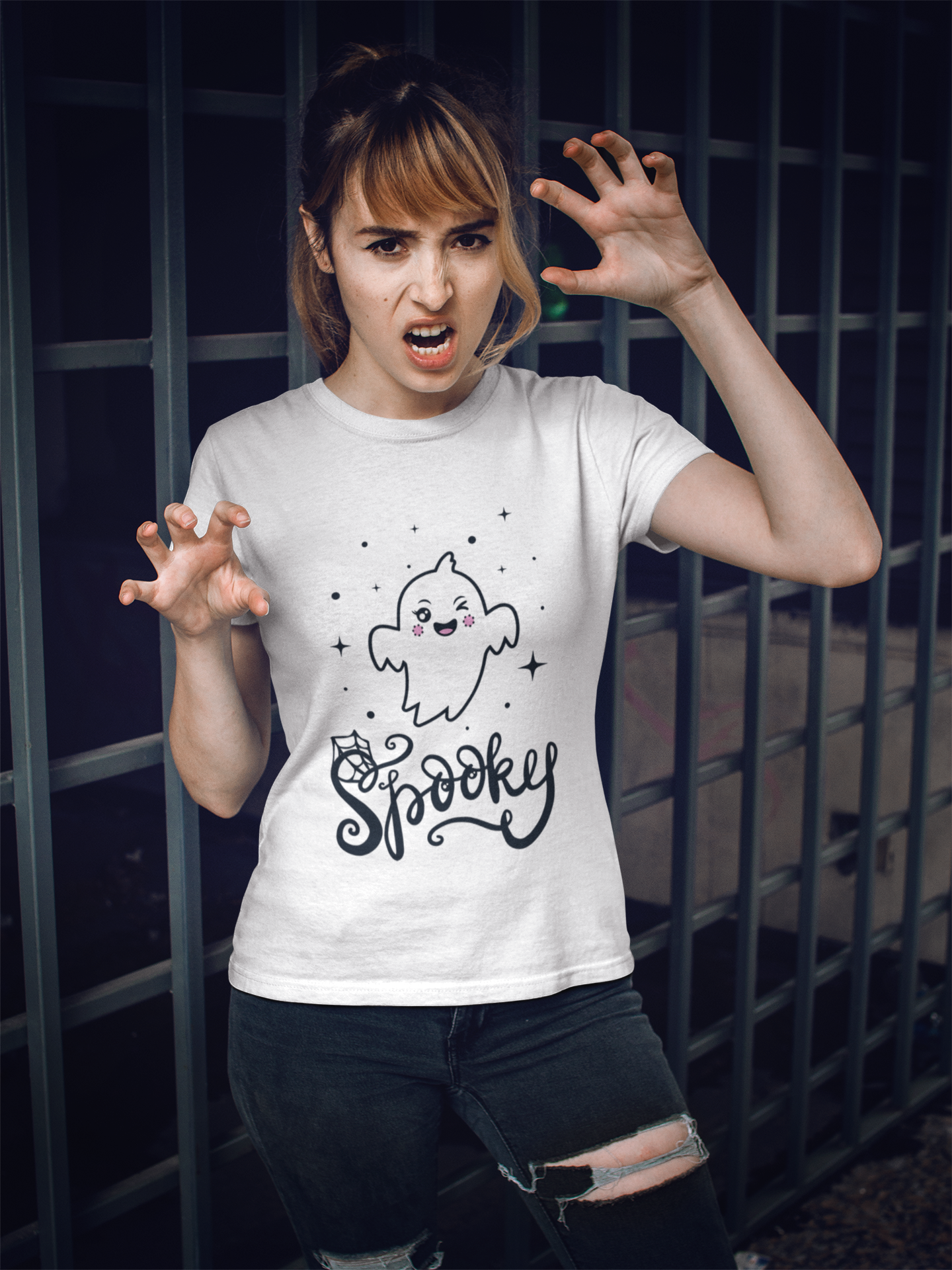"Spooky Ghost" - Damen T-Shirt
