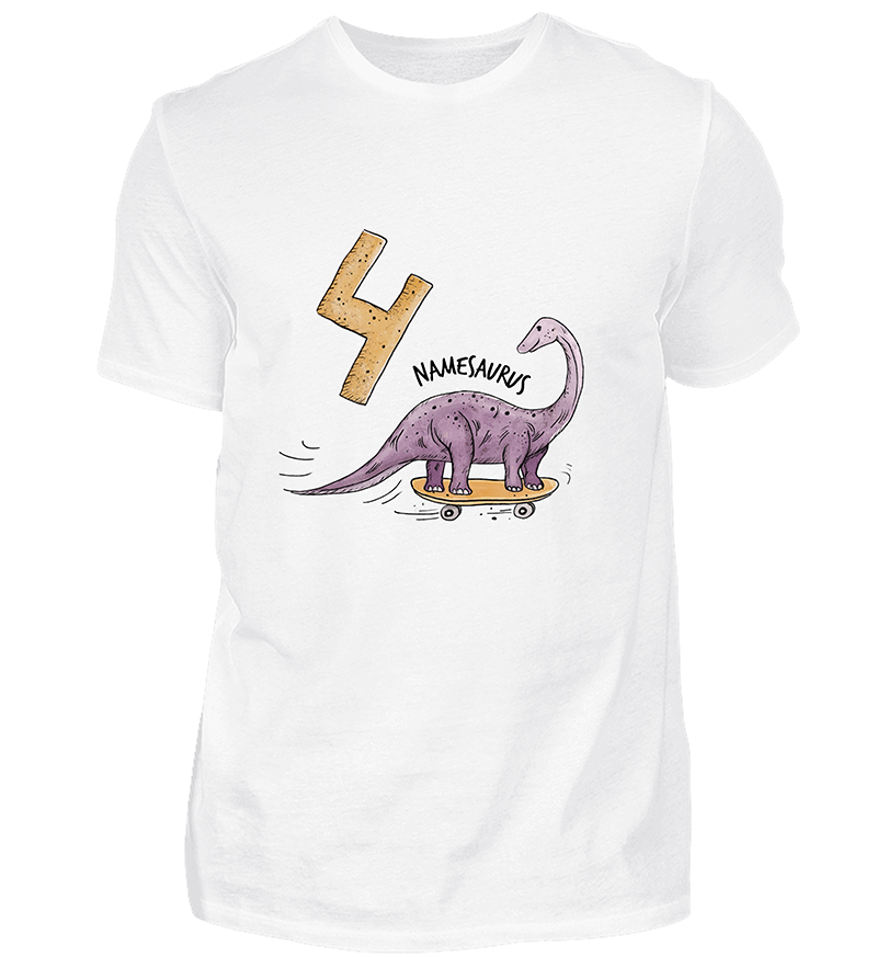 "Dinosaurier" - Personalisiertes Kinder T-Shirt mit eigenem Namen