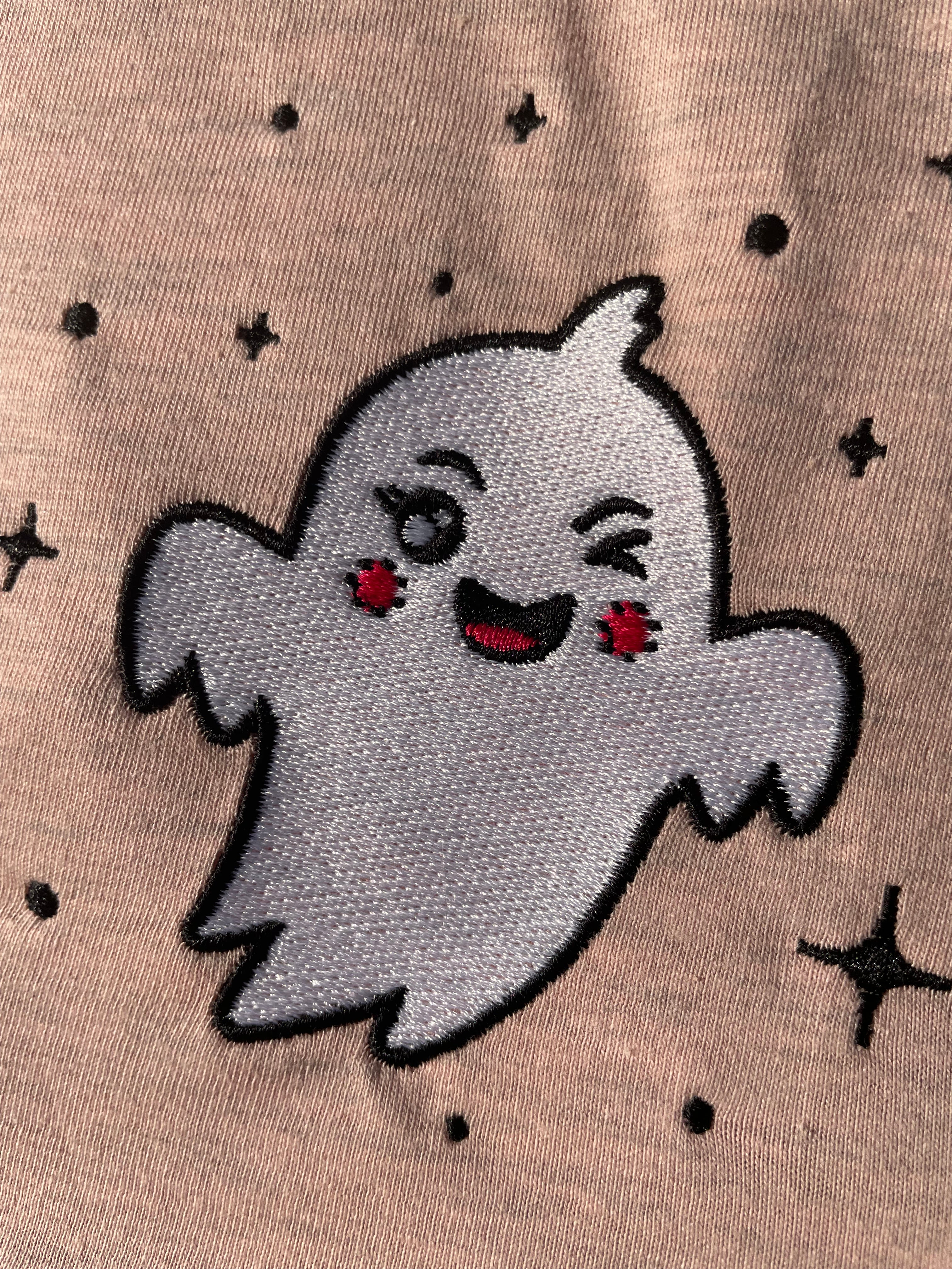 "Cute Ghost" - Sweatshirt mit Stickerei für Damen und Herren