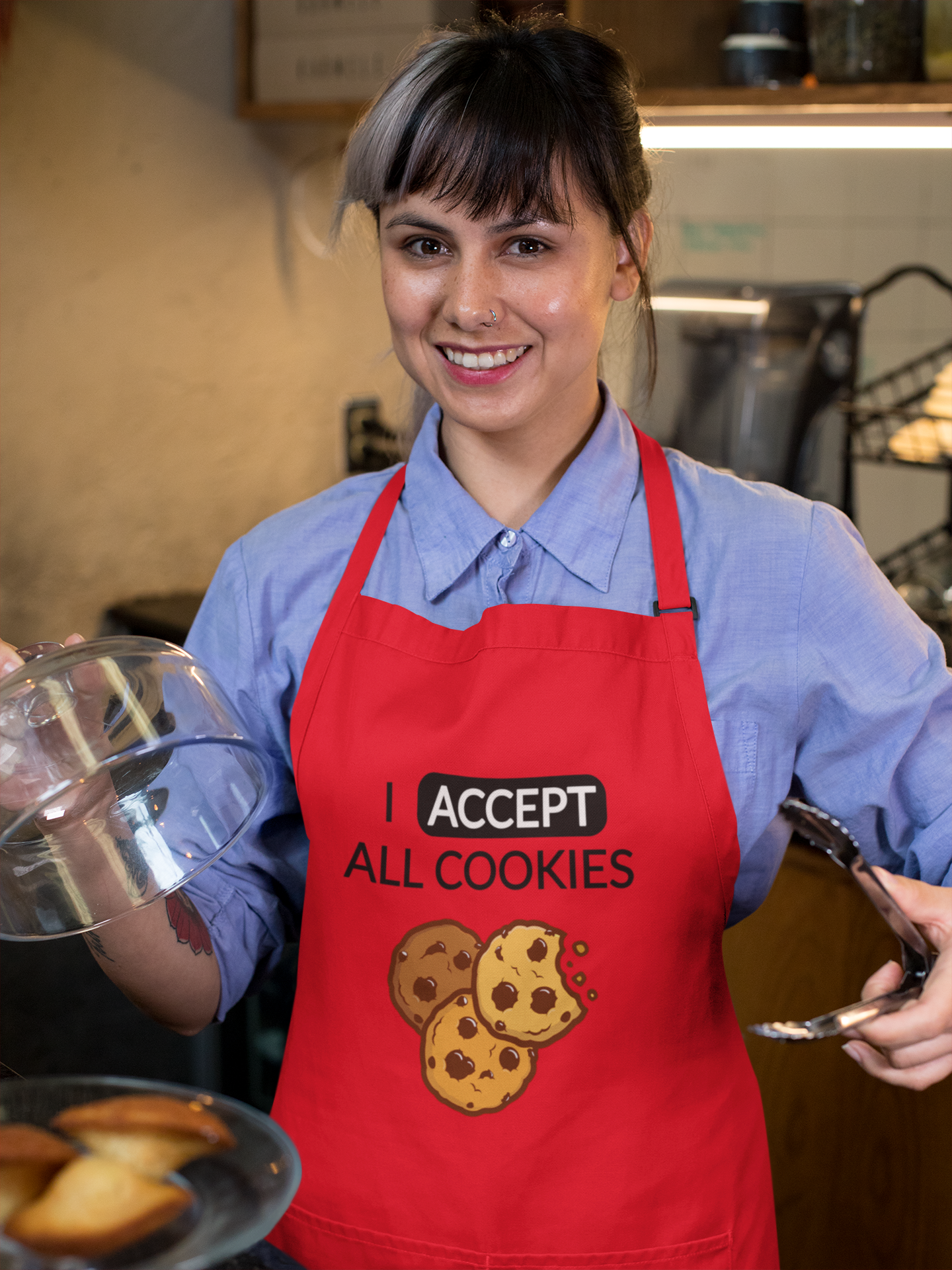 "I accept all cookies" - Kochschürze