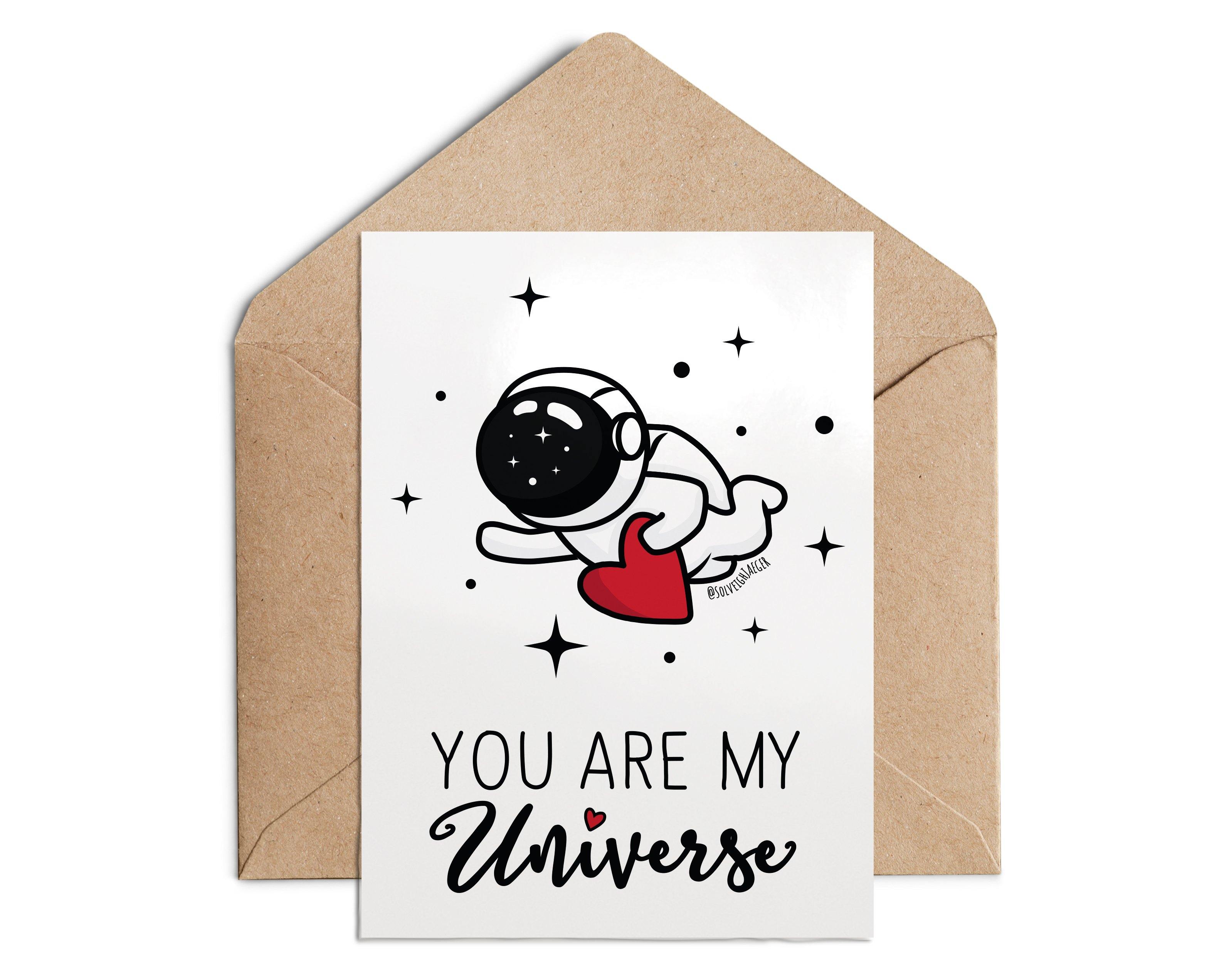Gruß-/Valentinskarte "You're my universe" (A6) - SPACECAT
