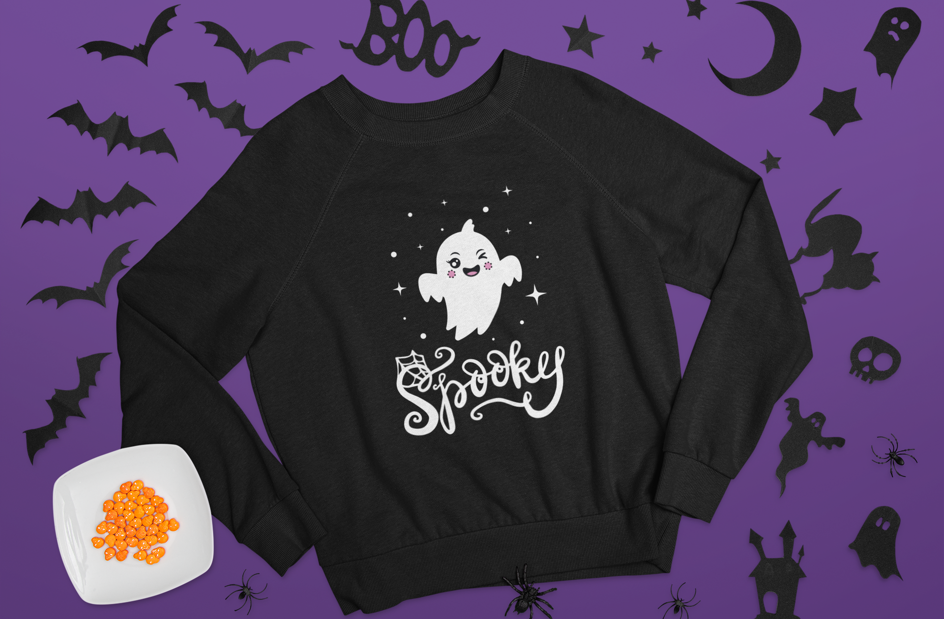 "Spooky Ghost Dark" - Unisex Pullover