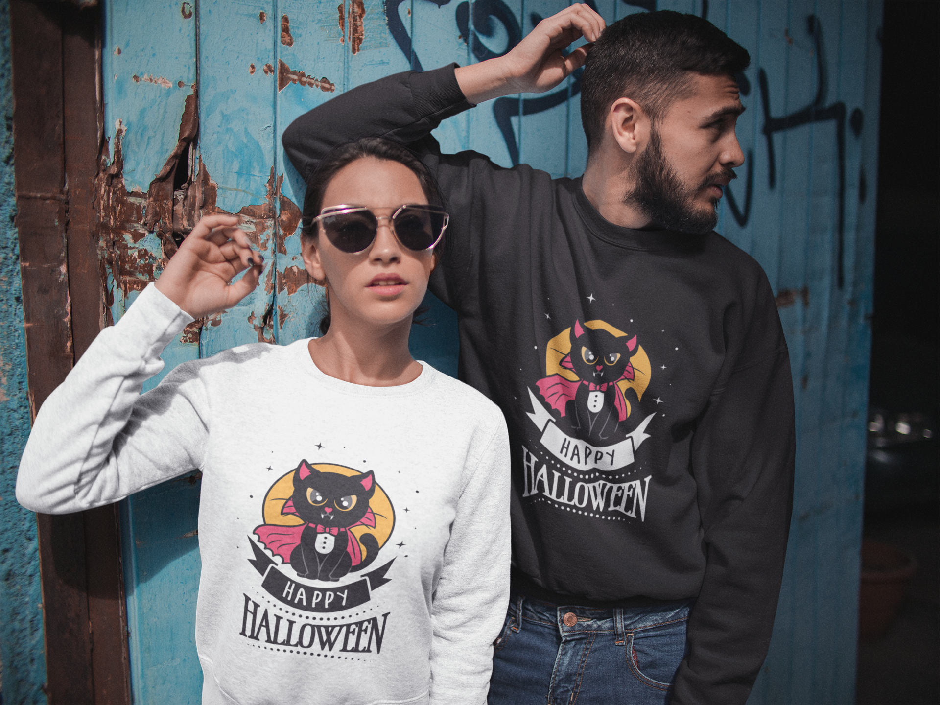 "Cat Vampire" - Sweatshirt für Damen und Herren