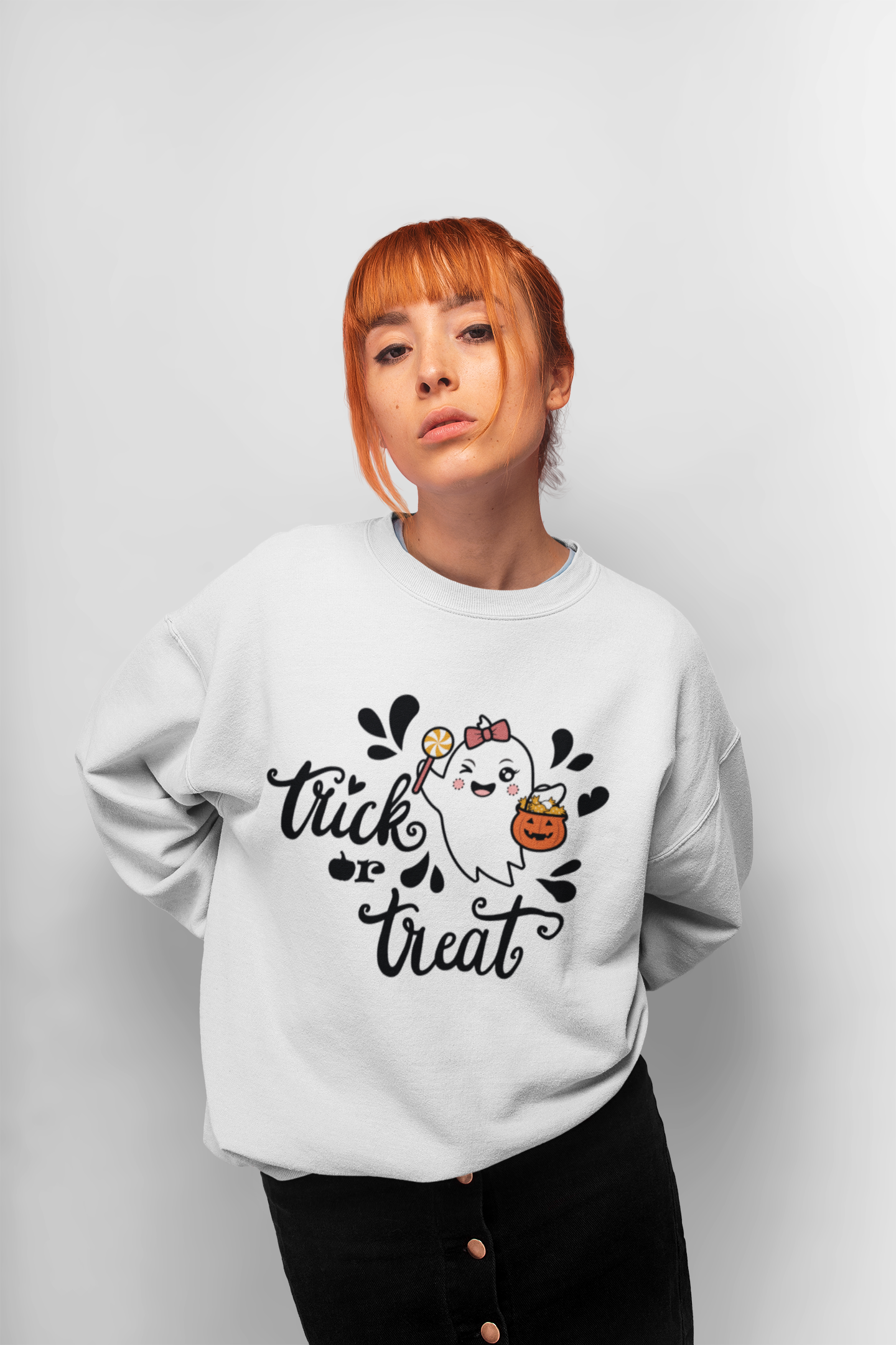 "Trick or treat" - Sweatshirt für Damen und Herren