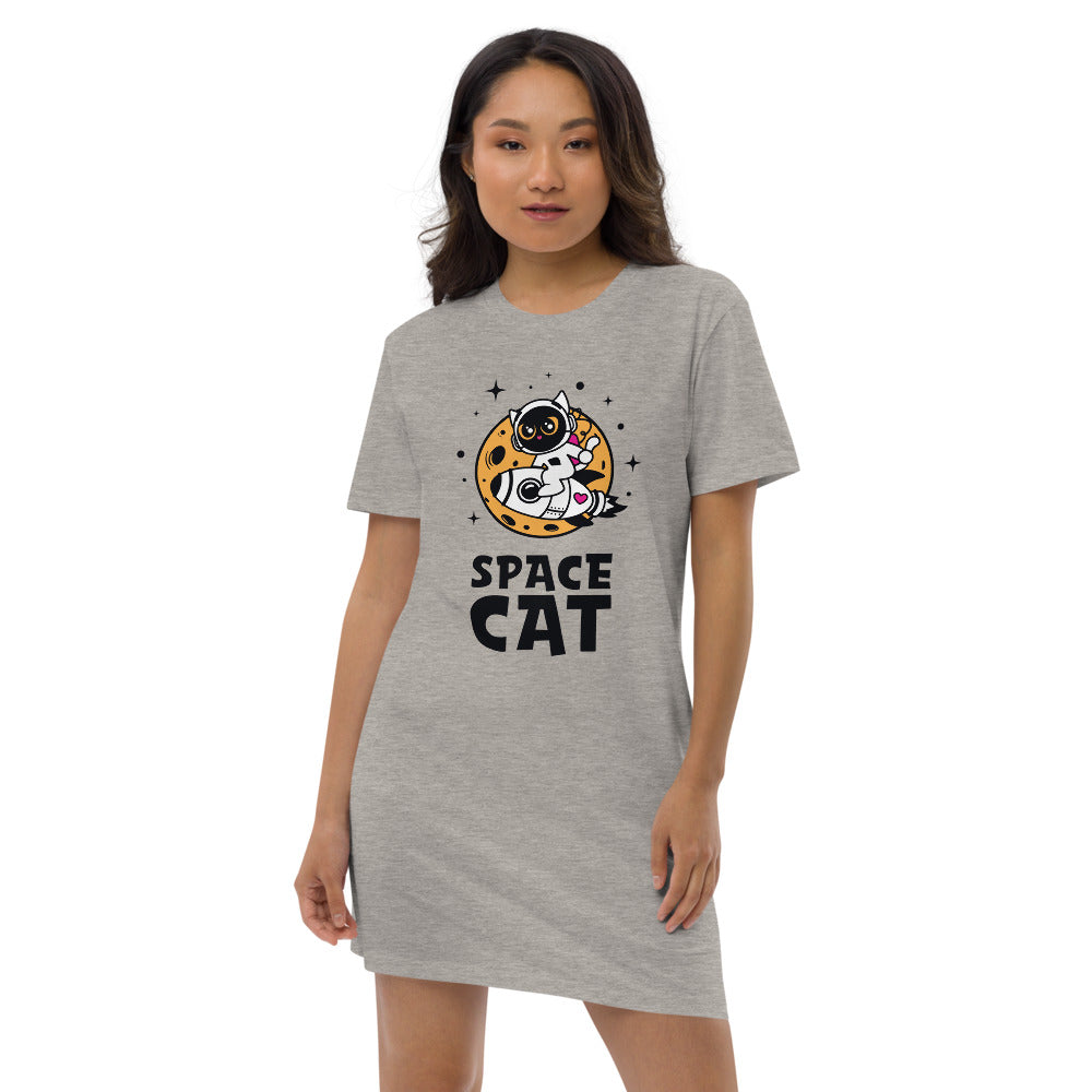"SPACECAT" - Fair & Bio T-Shirt-Kleid