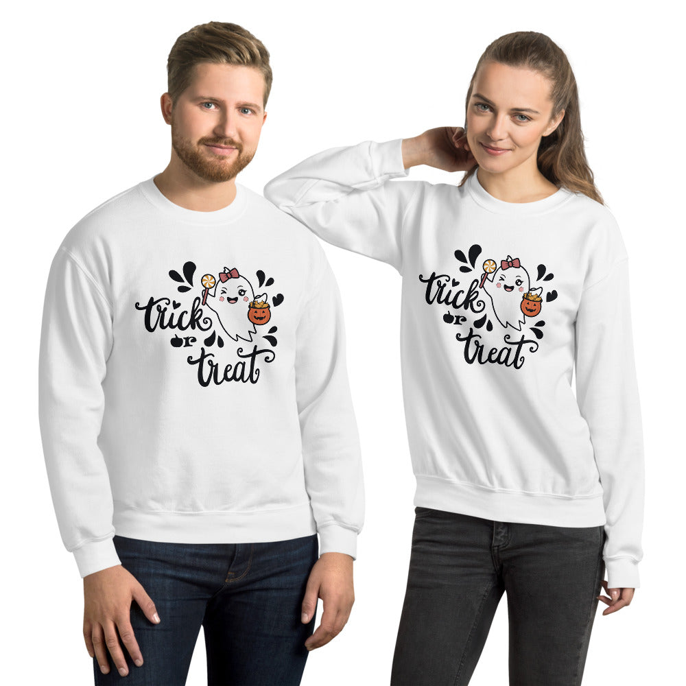 "Trick or treat" - Sweatshirt für Damen und Herren