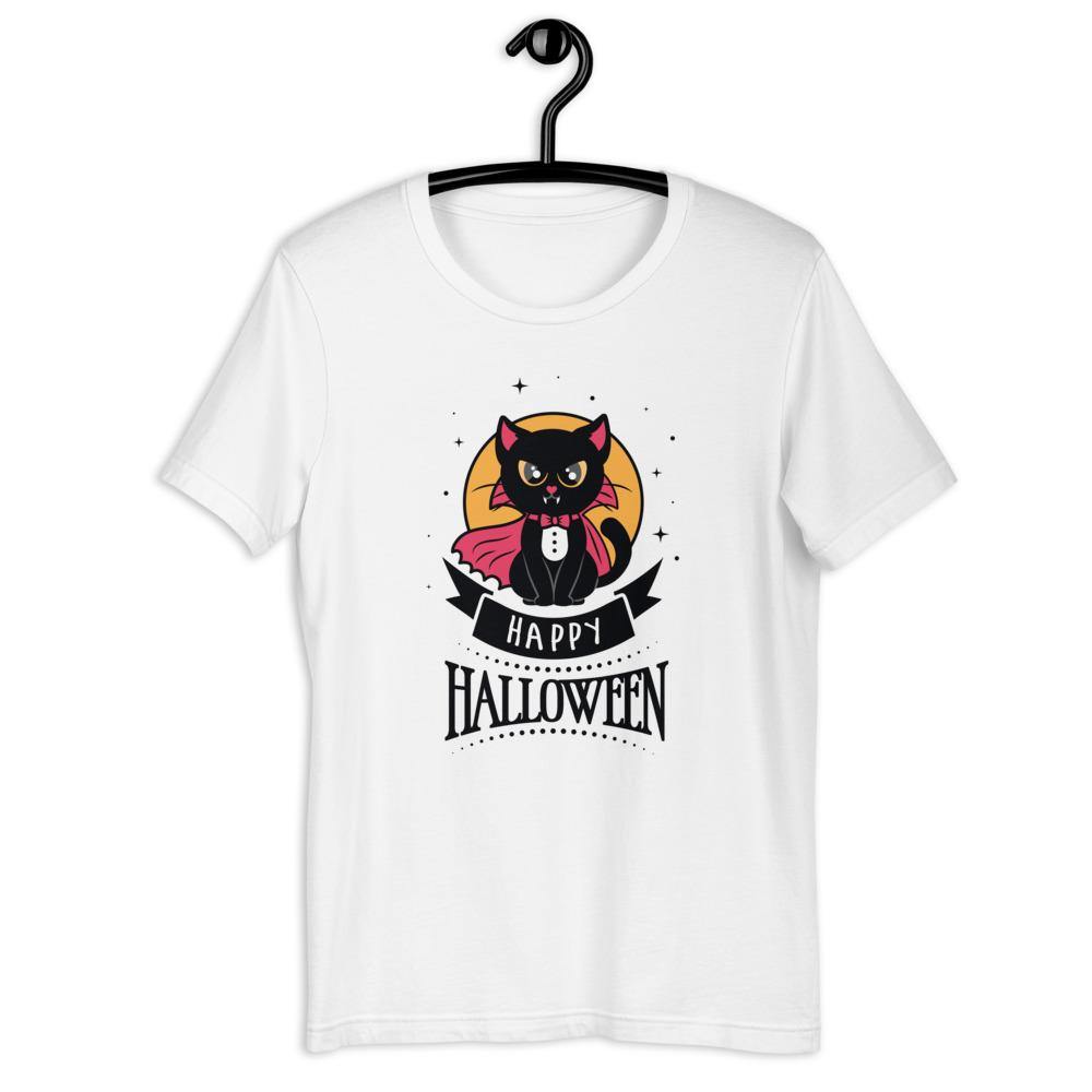 Happy Halloween Cat Vampire Unisex-T-Shirt - SPACECAT