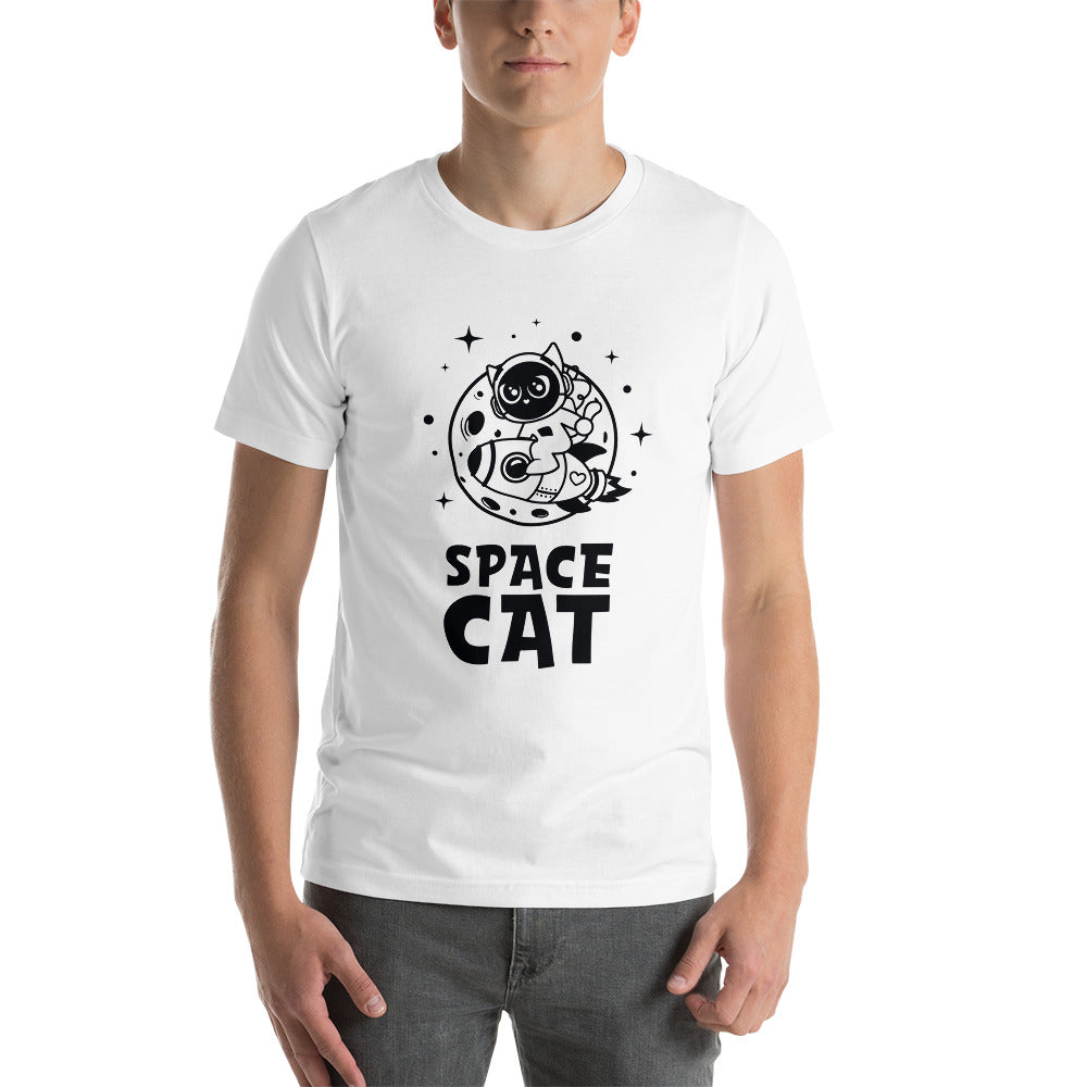 "SPACECAT" - Black Ink T-Shirt für Damen und Herren