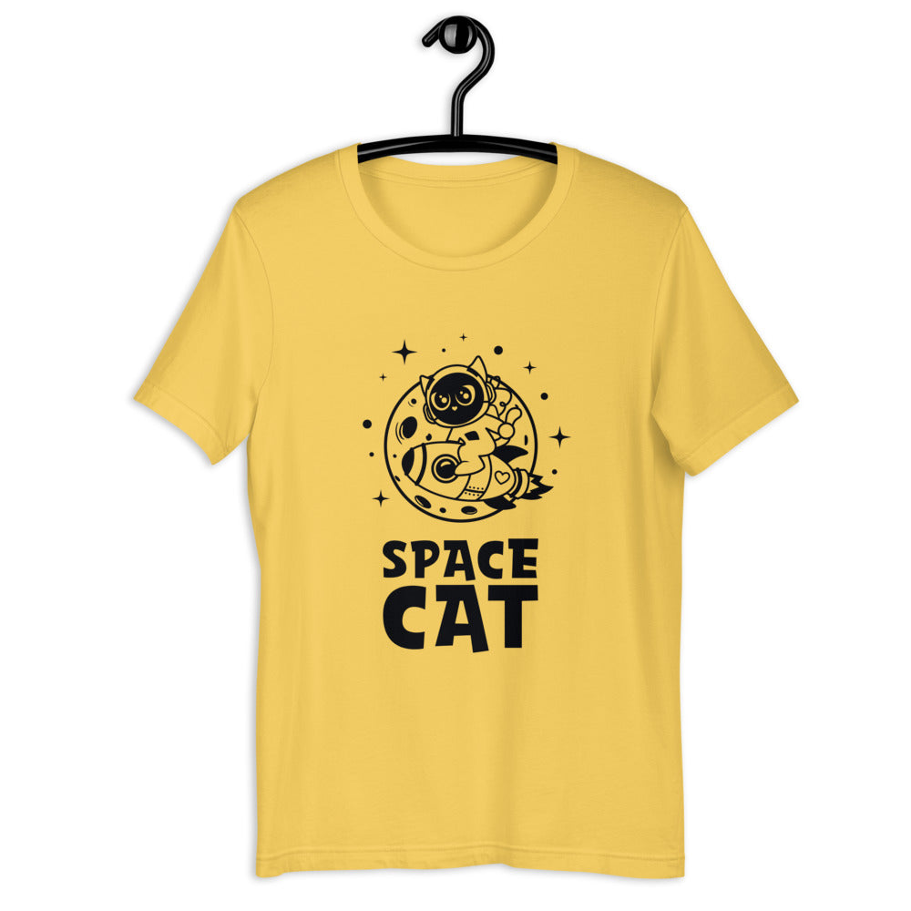 "SPACECAT" - Black Ink T-Shirt für Damen und Herren